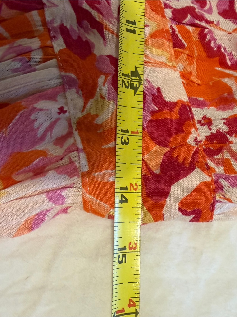 Angie Pink Orange Floral Smocked Mini Sundress NWT - Picture 13 of 14